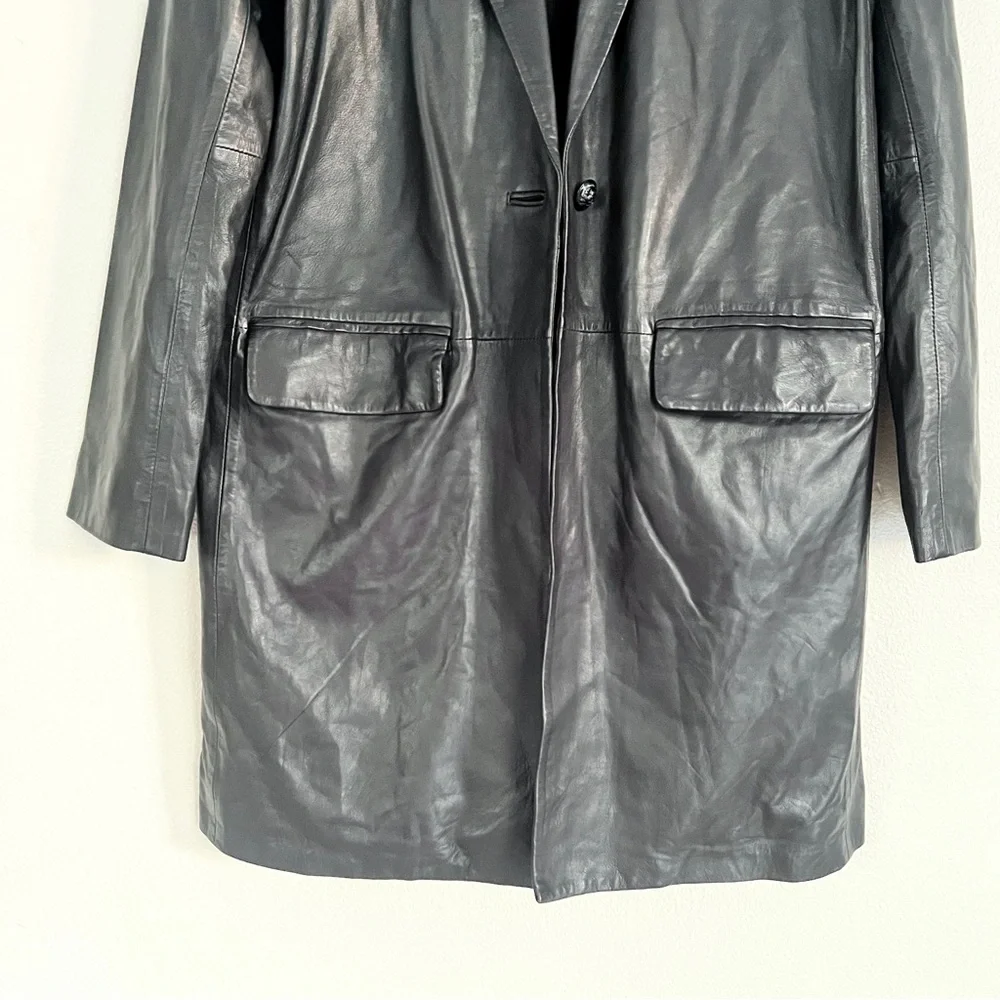 ZADIG & VOLTAIRE Monarque Lamb Leather Coat in Black